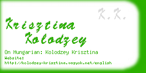 krisztina kolodzey business card